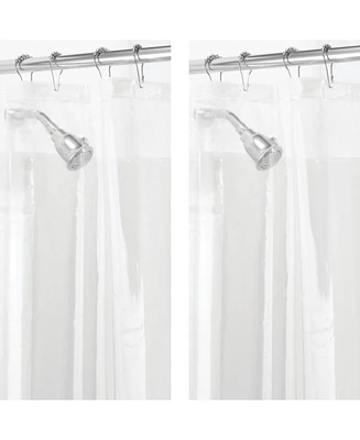 mDesign Long Peva 72" x 72" Waterproof Shower Curtain Liner