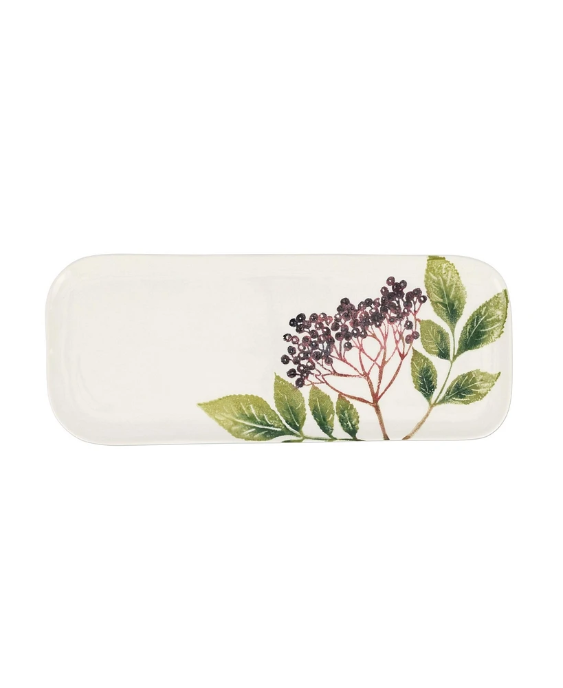 Vietri Foresta Primavera Elderberry Narrow Rectangular Platter