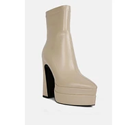 Dextra high platform ankle boots