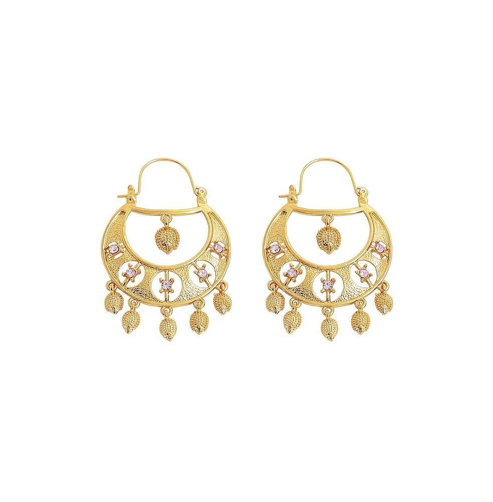 Sohi Women's Gold Regal Drop Earrings