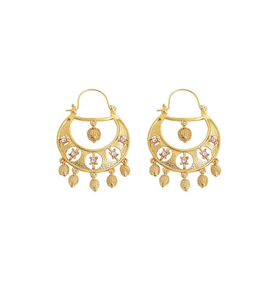 Sohi Women's Gold Regal Drop Earrings