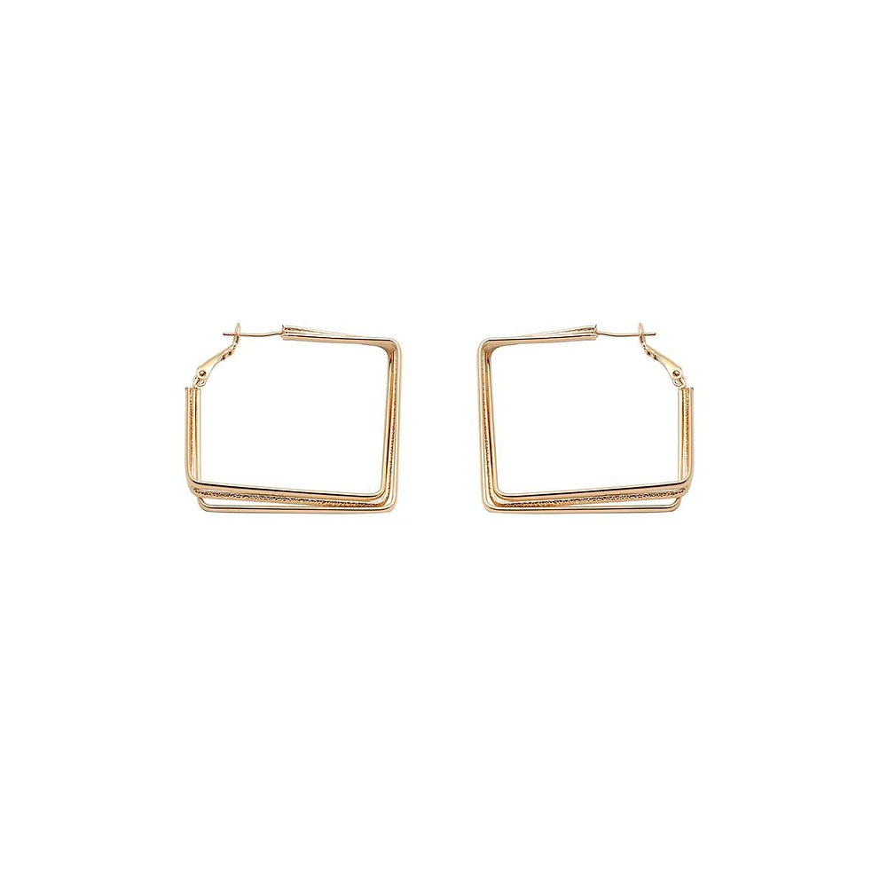 Sohi Women's Geometric Hoop Earrings