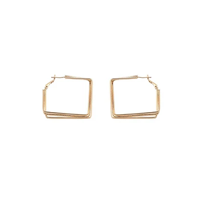 Sohi Women's Geometric Hoop Earrings