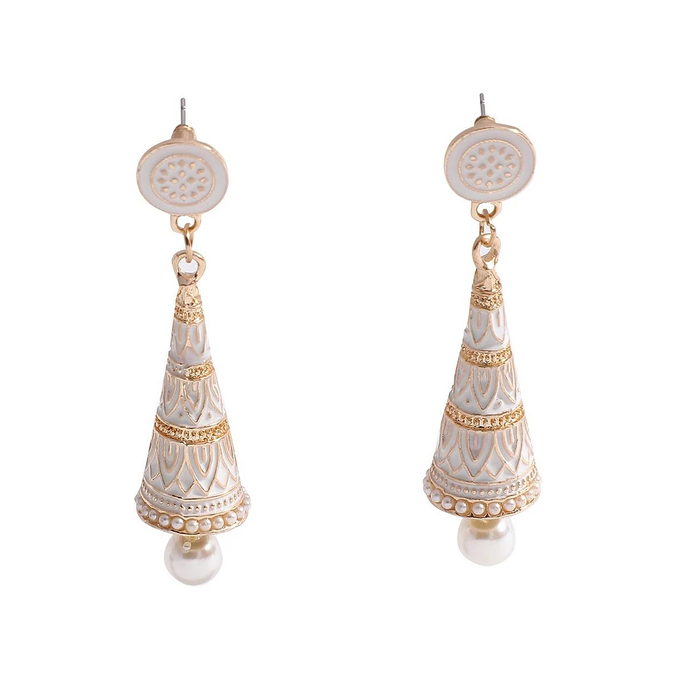 Sohi Women's Cone Drop Earrings