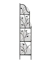 Glitzhome 52" H 4-Tiered Metal Corner Shelf Plant Stand or Storage Rack