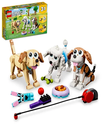 Lego Creator 31137 3-in-1 Adorable Dogs Toy Building Set with Beagle, Poodle and Labrador Builds