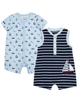 Little Me Baby Boys Sailboat 2 Pack Rompers