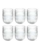 TarHong Beaded Stemless Cobalt Glasses, Set of 6