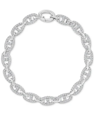 Cubic Zirconia Pave Mariner Link Chain Bracelet