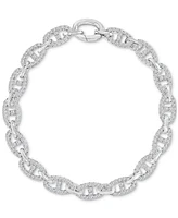 Cubic Zirconia Pave Mariner Link Chain Bracelet