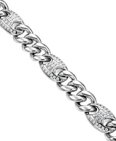 Blackjack Men's Cubic Zirconia Mariner & Curb Link Bracelet
