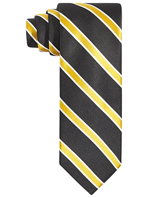 Tayion Collection Men's Black & Gold Stripe Tie