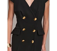 Donna Karan Women's Cap-Sleeve Double-Breasted Blazer Dress