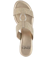 Jones New York Women's Eanna Ornamented Double Band Dress Sandals