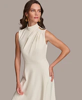 Donna Karan Women's Mock-Neck Sleeveless Midi Dress