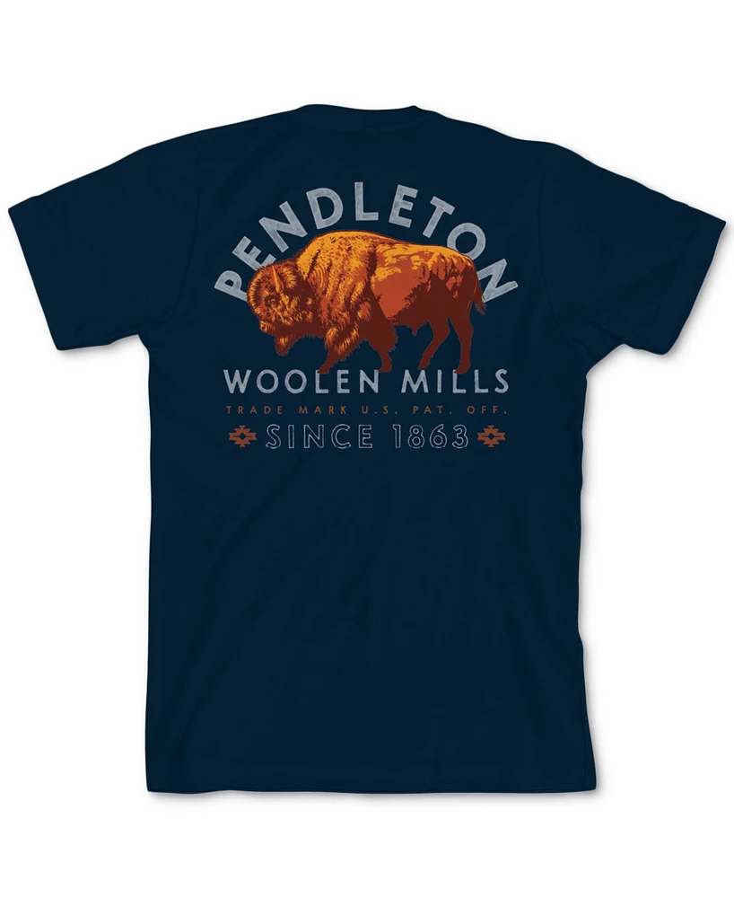 Pendleton Men's Bison Logo Graphic Short Sleeve T-Shirt