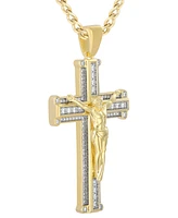 Men's Diamond Crucifix Cross 22" Pendant Necklace (1 ct. t.w.) in 10k Gold