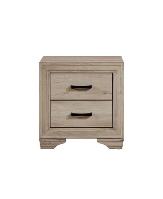Simplie Fun Natural Finish Nightstand for Bed Side Table