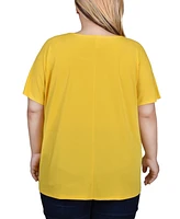 Ny Collection Plus Short Sleeve Tunic Top