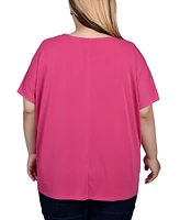 Ny Collection Plus Size Short Sleeve Tunic Top