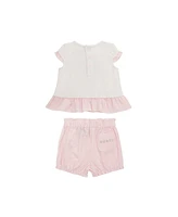 Guess Baby Girl Short Sleeve Shirt and Set