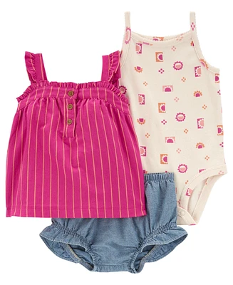 Carter's Baby Girls Little Shorts, 3 Piece Set