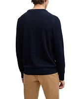 Boss by Hugo Men's Micro-Structured Crew-Neck Sweater