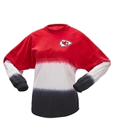 Women's Fanatics Red, White Kansas City Chiefs Super Bowl Lviii Champions Ombre Long Sleeve T-shirt