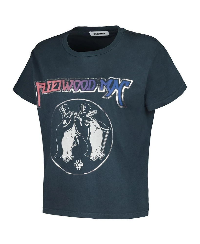 Women's Daydreamer Black Fleetwood Mac U.s. Tour 1977 Graphic T-shirt