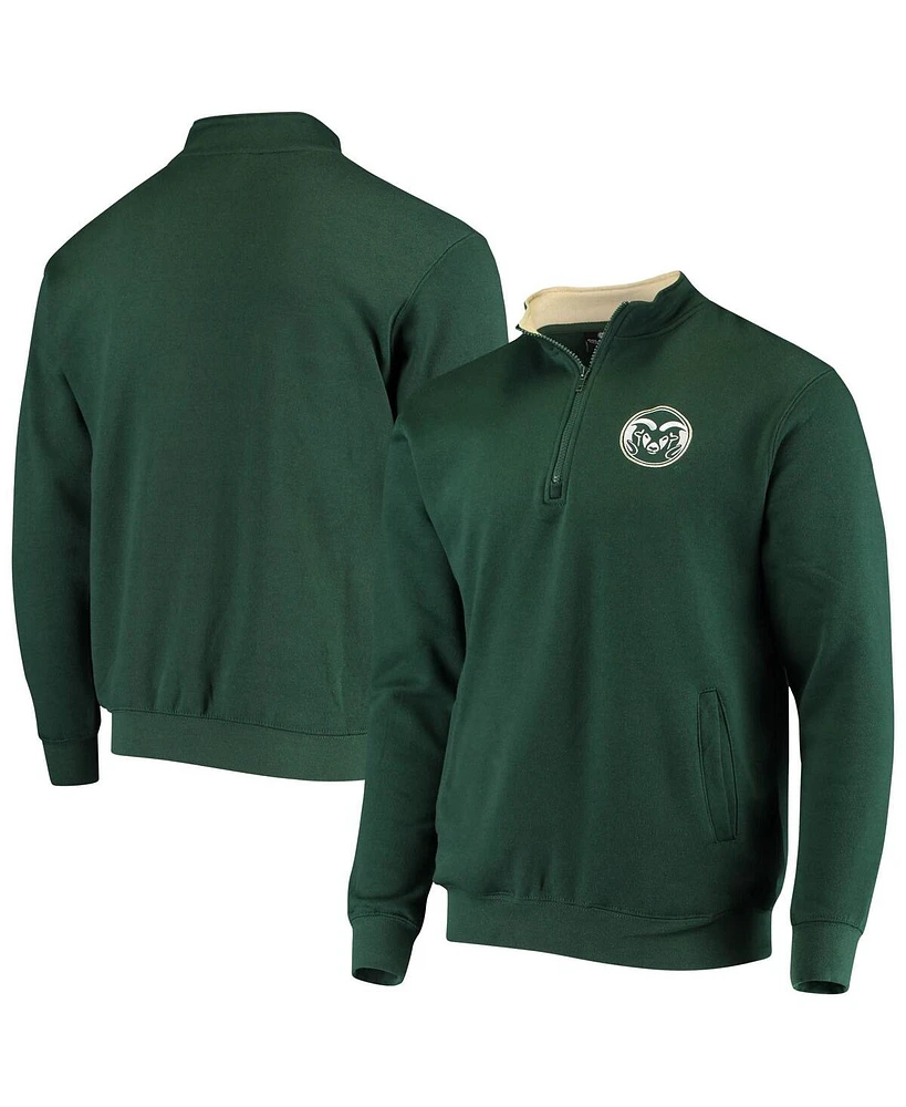Men's Colosseum Green Colorado State Rams Tortugas Logo Quarter-Zip Pullover Jacket