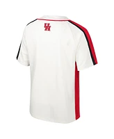 Men's Colosseum Cream Distressed Houston Cougars Ruth Button-Up Baseball Jersey