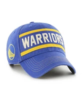 Men's '47 Brand Royal Distressed Golden State Warriors Quick Snap Clean Up Adjustable Hat