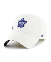 Women's '47 Brand White Toronto Maple Leafs Confetti Clean Up Adjustable Hat