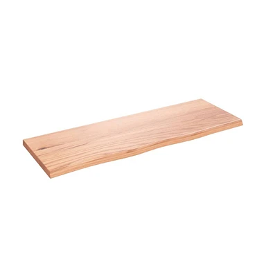 Wall Shelf Light Brown 31.5"x11.8"x0.8" Treated Solid Wood Oak
