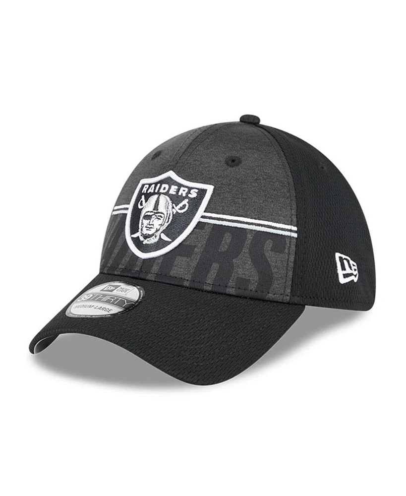 Men's New Era Black Las Vegas Raiders 2023 Nfl Training Camp 39THIRTY Flex Fit Hat