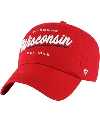 Women's '47 Brand Red Wisconsin Badgers Sidney Clean Up Adjustable Hat