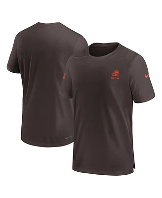 Men's Nike Brown Cleveland Browns Sideline Coach Performance T-shirt