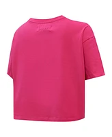 Women's Pro Standard New York Rangers Triple Pink Cropped Boxy T-shirt