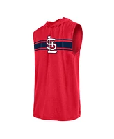 Men's New Era Red St. Louis Cardinals Sleeveless Pullover Hoodie