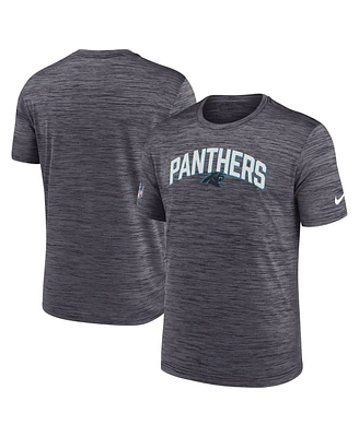 Men's Nike Black Carolina Panthers Sideline Velocity Athletic Stack Performance T-shirt