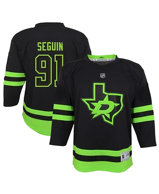 Little Boys and Girls Tyler Seguin Black Dallas Stars 2020/21 Alternate Replica Player Jersey