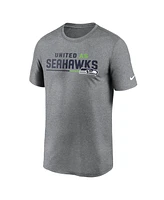 Men's Nike Heather Gray Seattle Seahawks Legend Team Shoutout Performance T-shirt