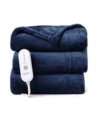 Caromio Reversible Flannel Electric Heated Throw Blanket, 50" x 60"