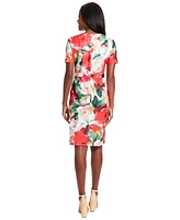 London Times Women's Floral-Print Sheath Dress