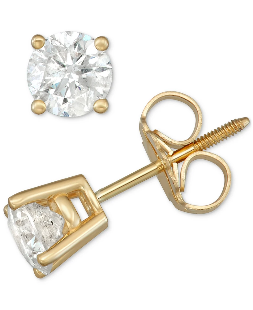Diamond Screw Back Stud Earrings (1 ct. t.w.) in 14k Gold