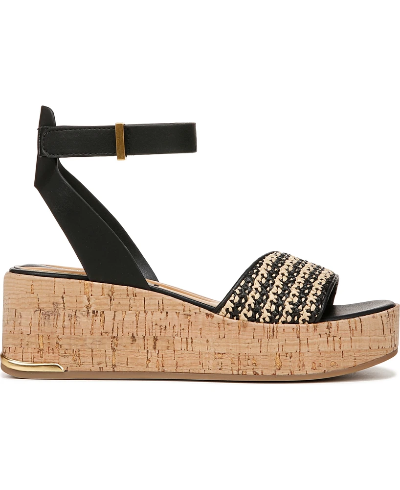 Franco Sarto Women's Terry Ankle Strap Platform Sandals