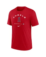 Men's Nike Red Los Angeles Angels Authentic Collection Tri-Blend Performance T-shirt