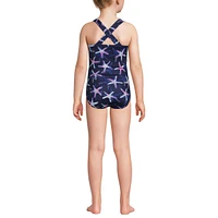 Lands' End Girls Chlorine Resistant One Piece Upf 50 Swimsuit