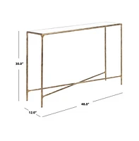 Jessa Forged Metal Rectangle Console Table