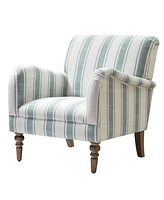 Erdahl Contemporary Arm Chair Stripe with wooden legs